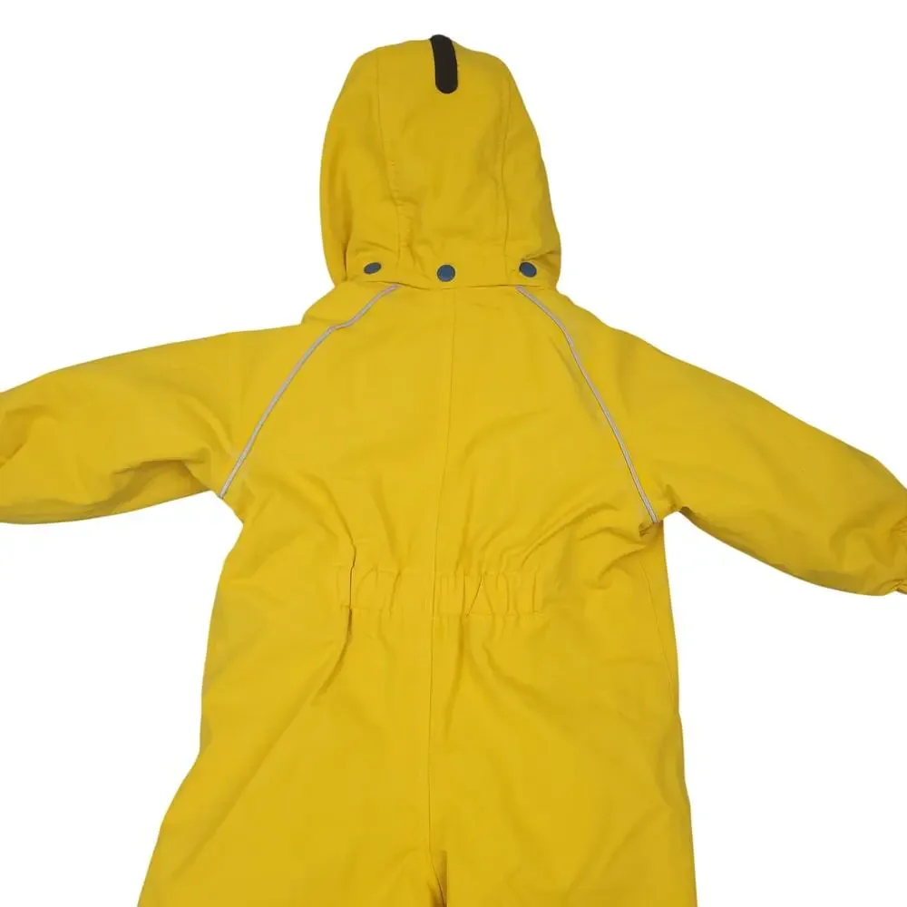 Polarn O Pyret Waterproof Windproof Performance Snowsuit 74 6-9M Yellow Blue EUC
